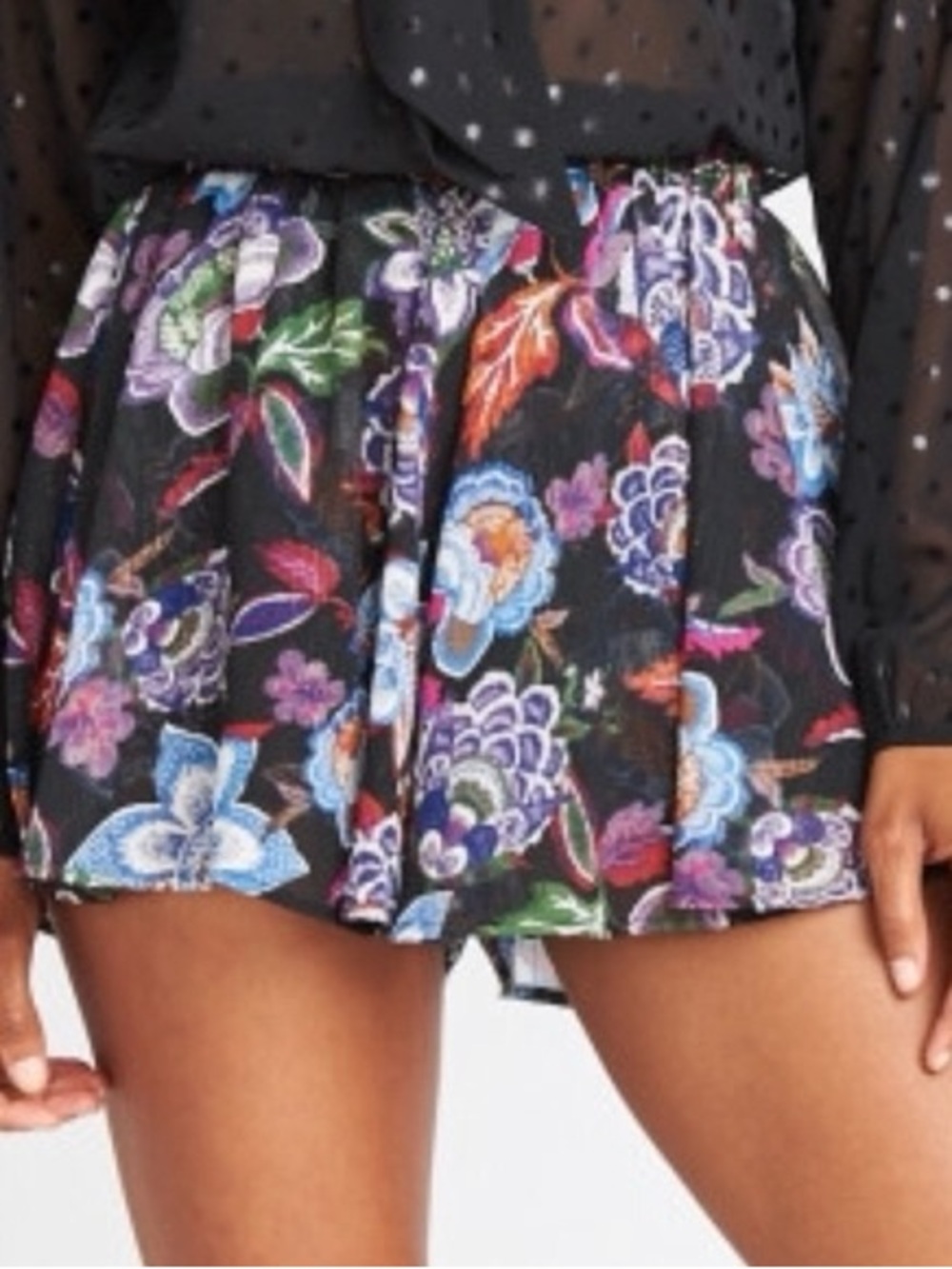 Show Me Your MuMu Floral Black Skort